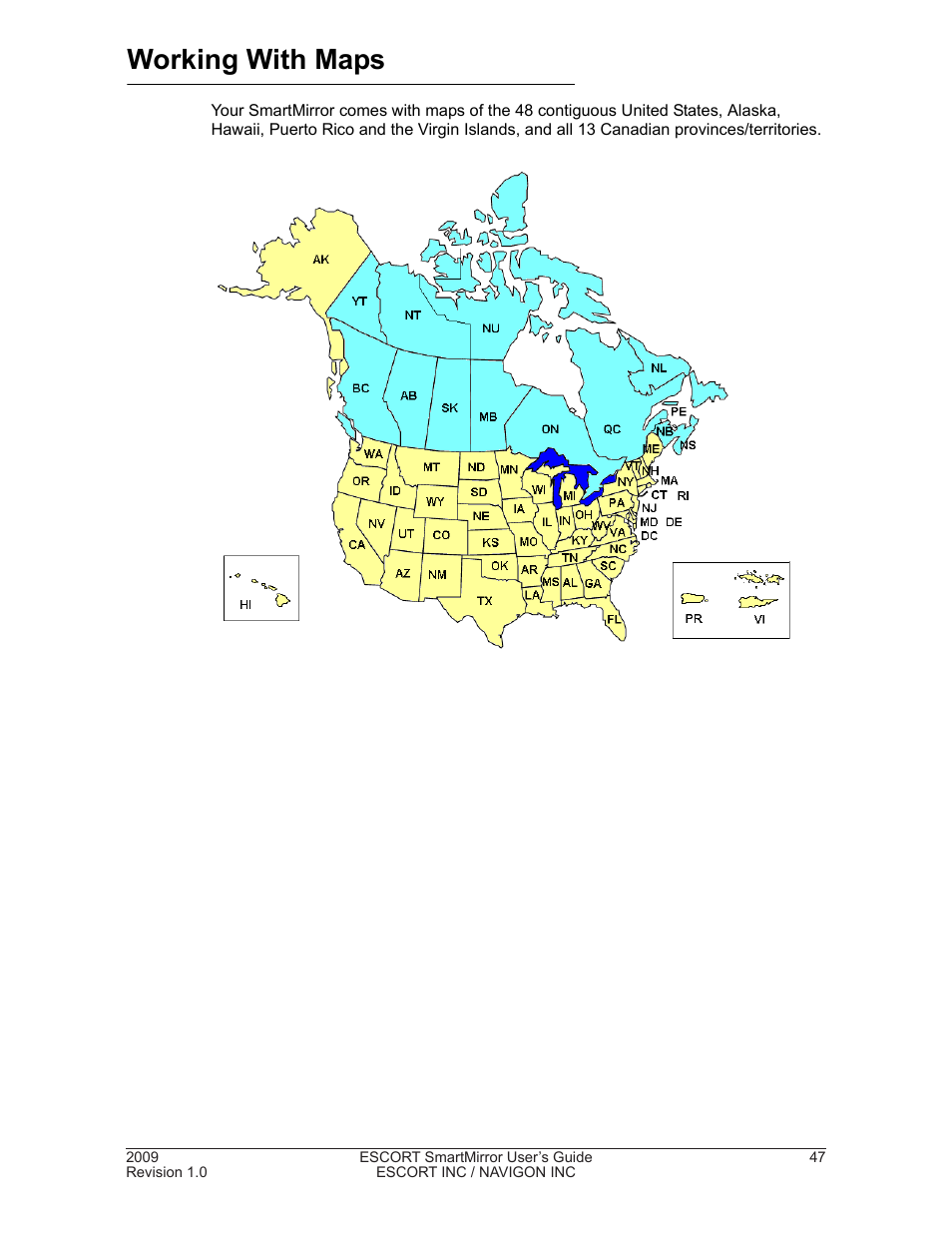 Working with maps | Navigon SmartMirror User Manual | Page 53 / 68