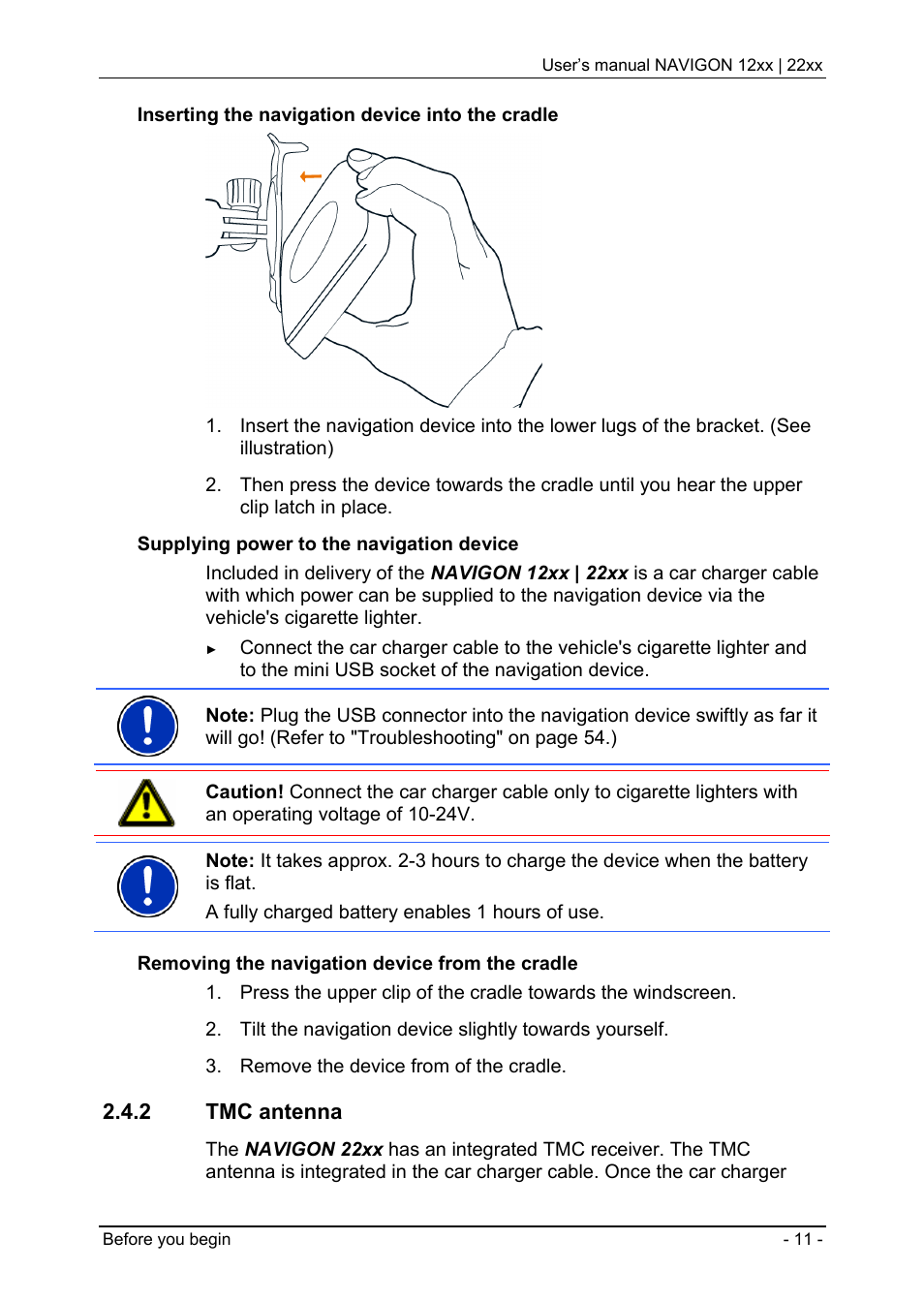 2 tmc antenna | Navigon 12xx User Manual | Page 11 / 58