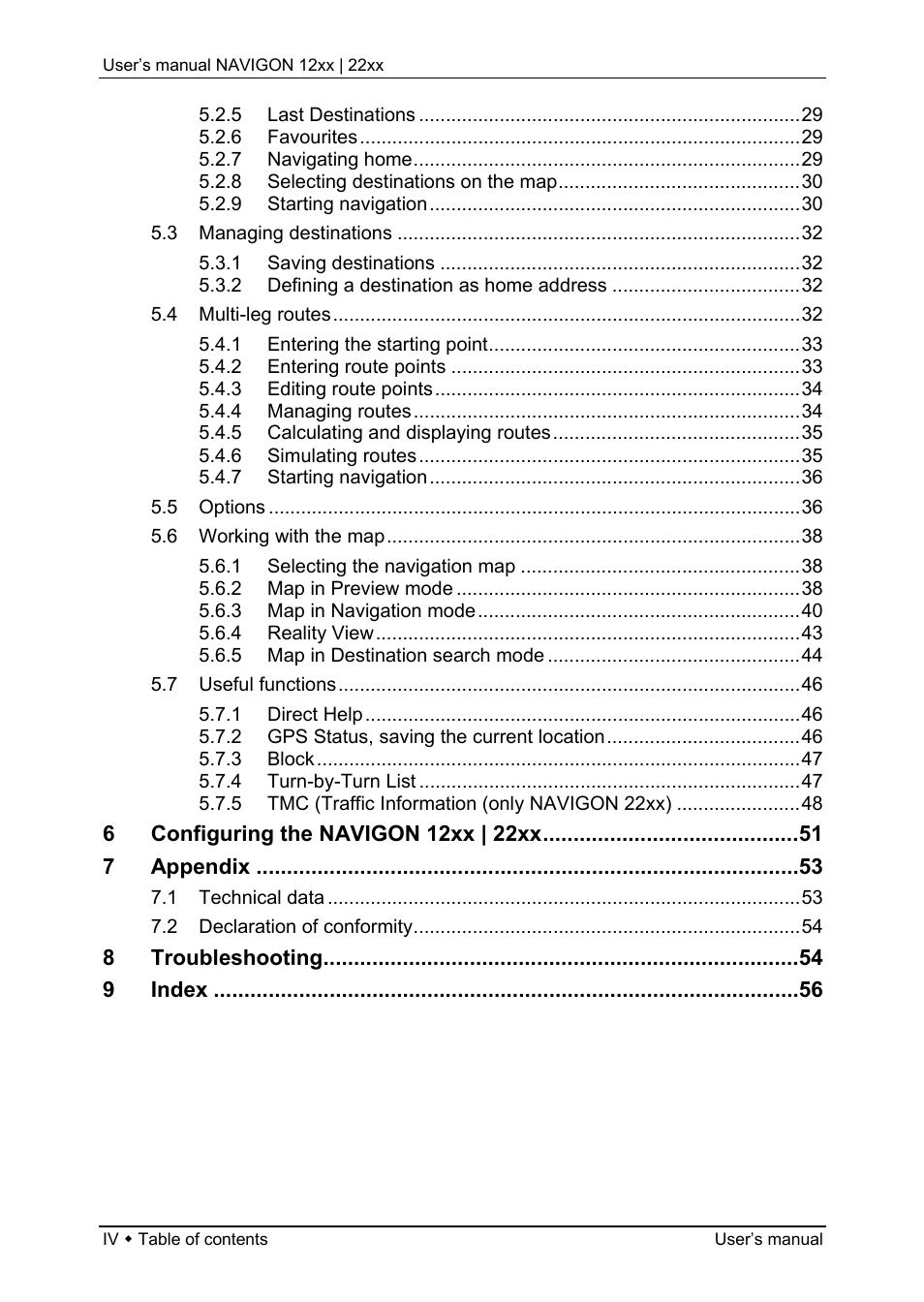 Navigon 12xx User Manual | Page 4 / 58