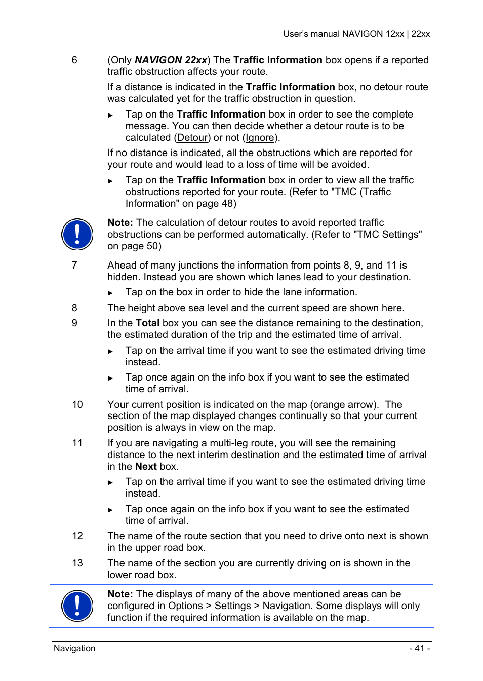 Map in preview mode | Navigon 12xx User Manual | Page 41 / 58