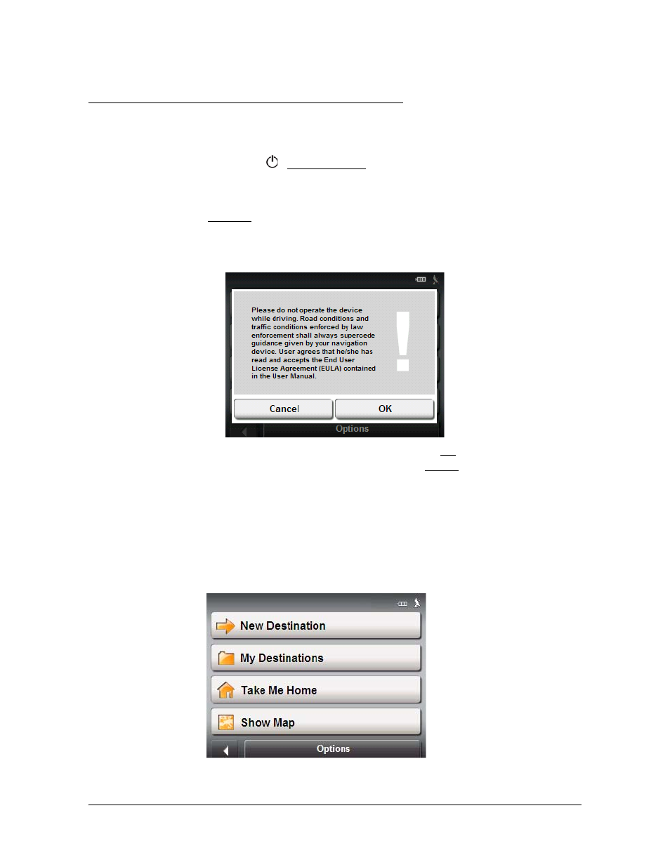 Basic operations, Starting the navigon 5100, The main window | Basic operations starting the navigon 5100 | Navigon 5100 User Manual | Page 23 / 98