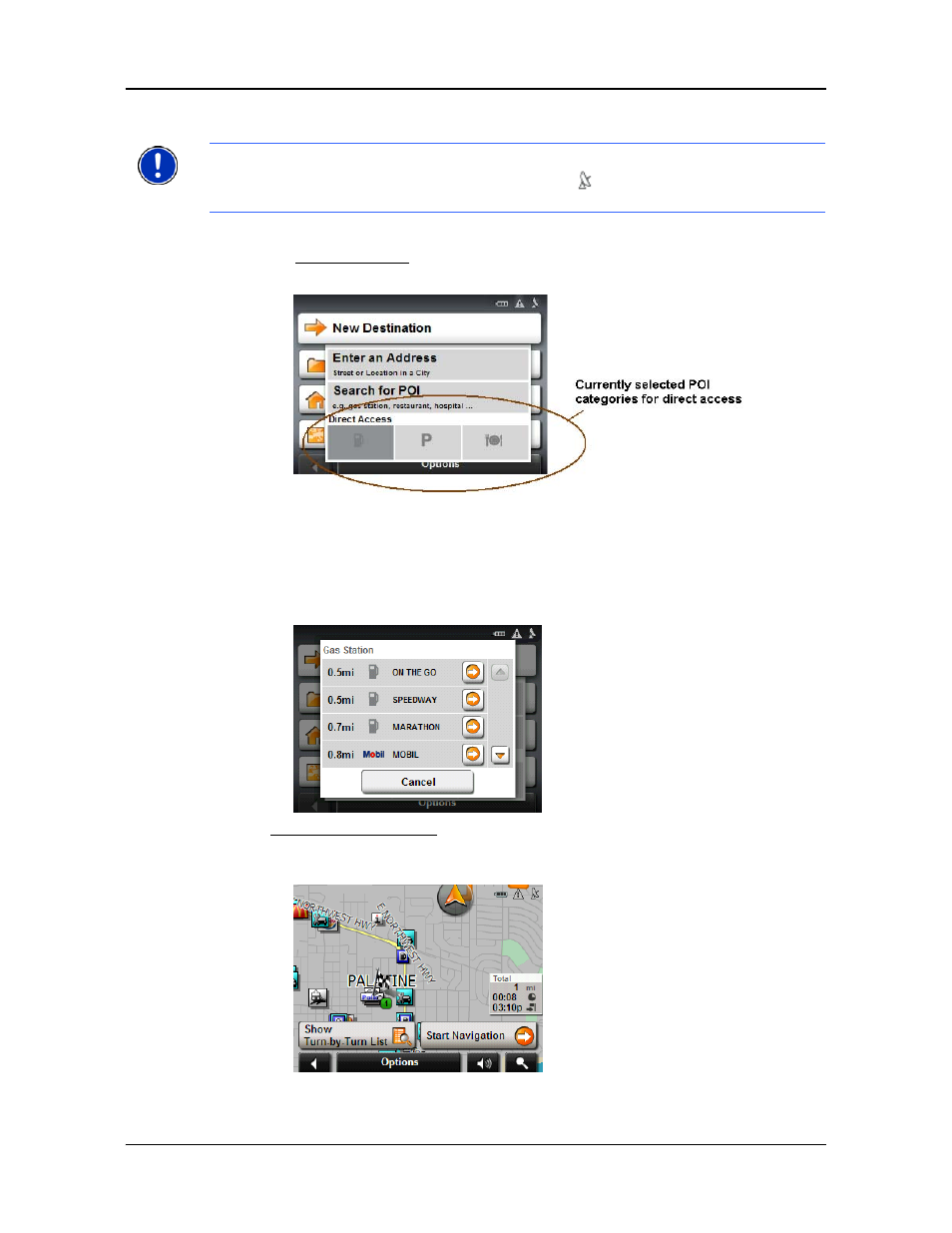 Poi direct access | Navigon 5100 User Manual | Page 46 / 98