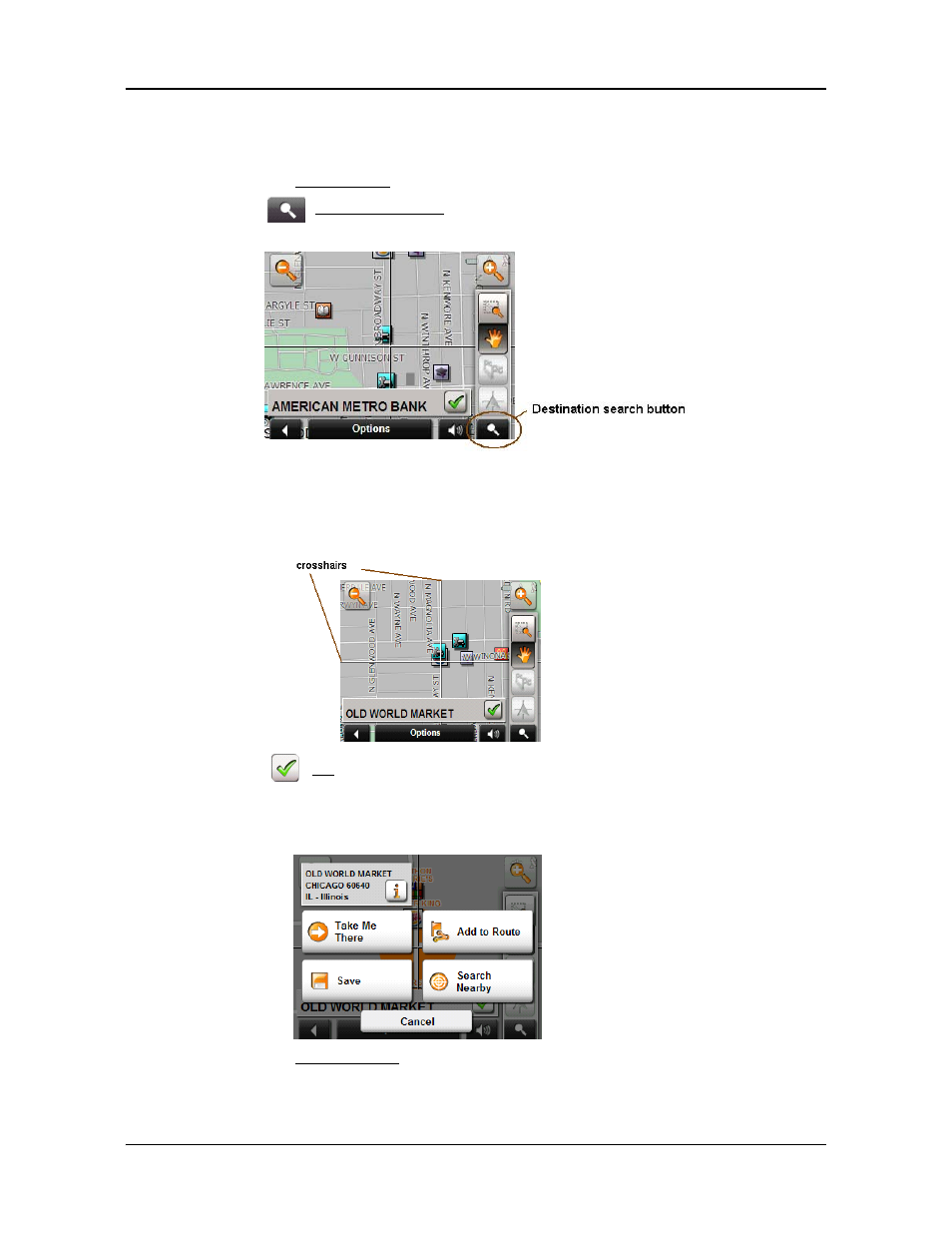 Selecting a destination by tapping the map | Navigon 5100 User Manual | Page 49 / 98