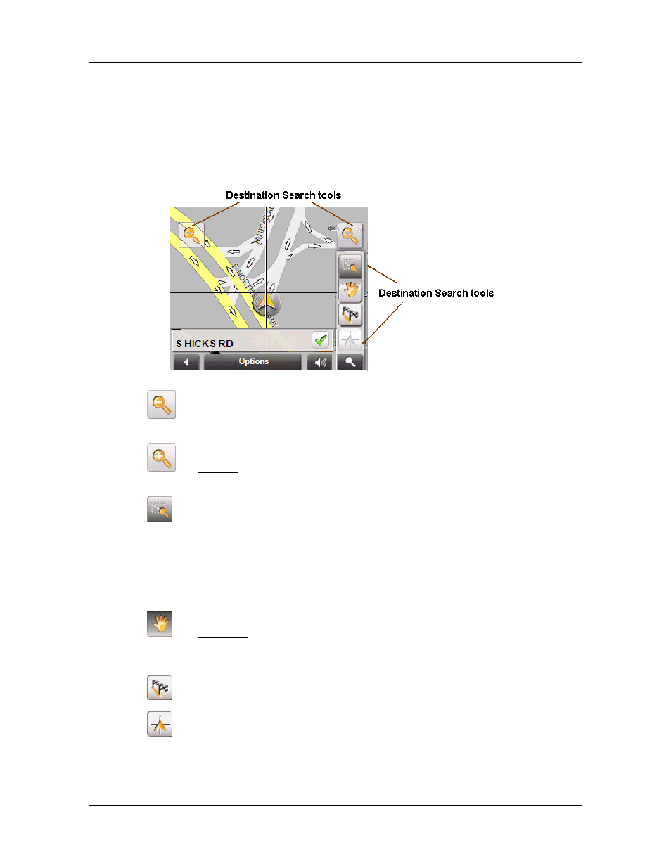 Map in destination search mode | Navigon 5100 User Manual | Page 72 / 98