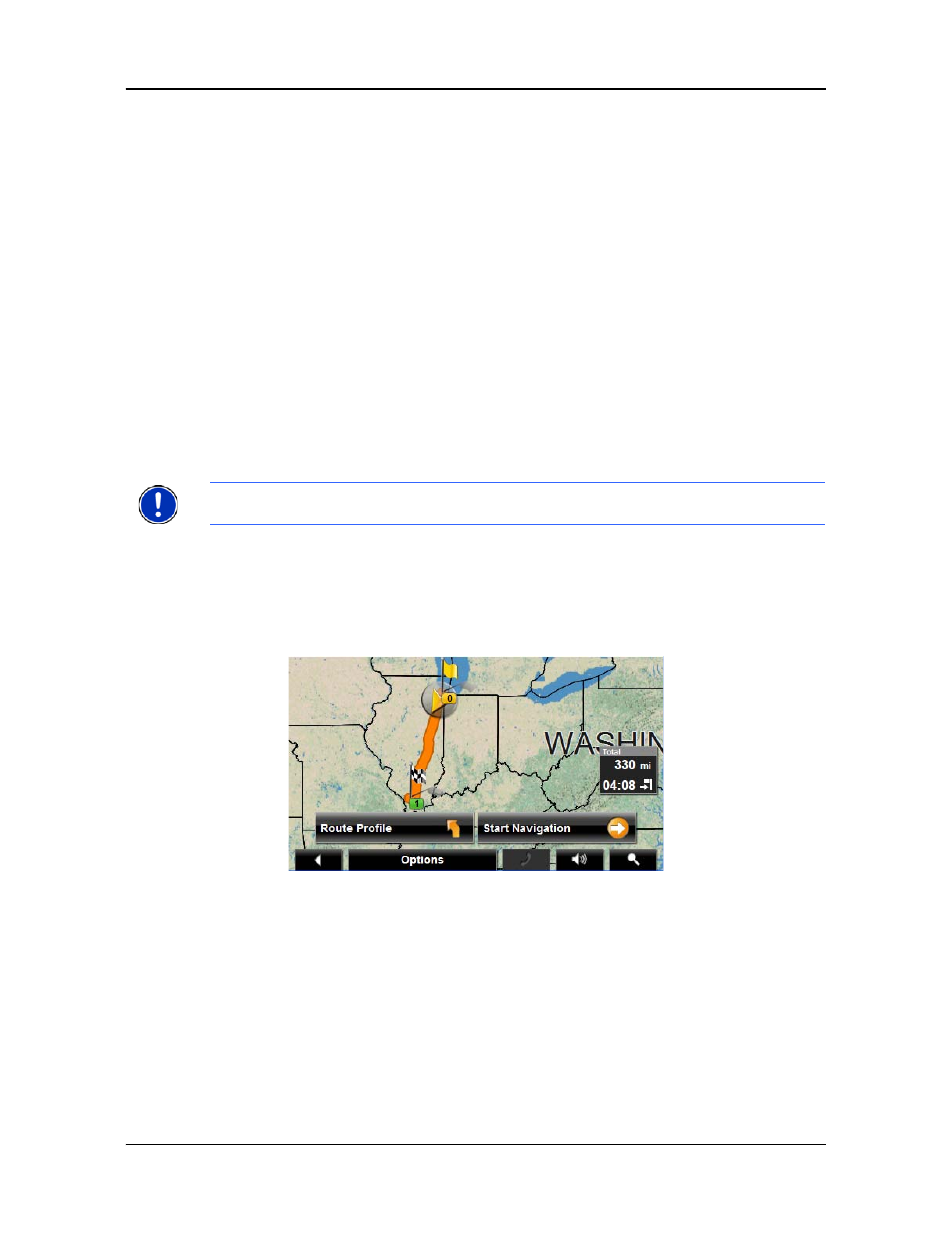 Calculating and displaying routes, Finding pois at highway exits using the exit guide | Navigon 8100T User Manual | Page 117 / 182