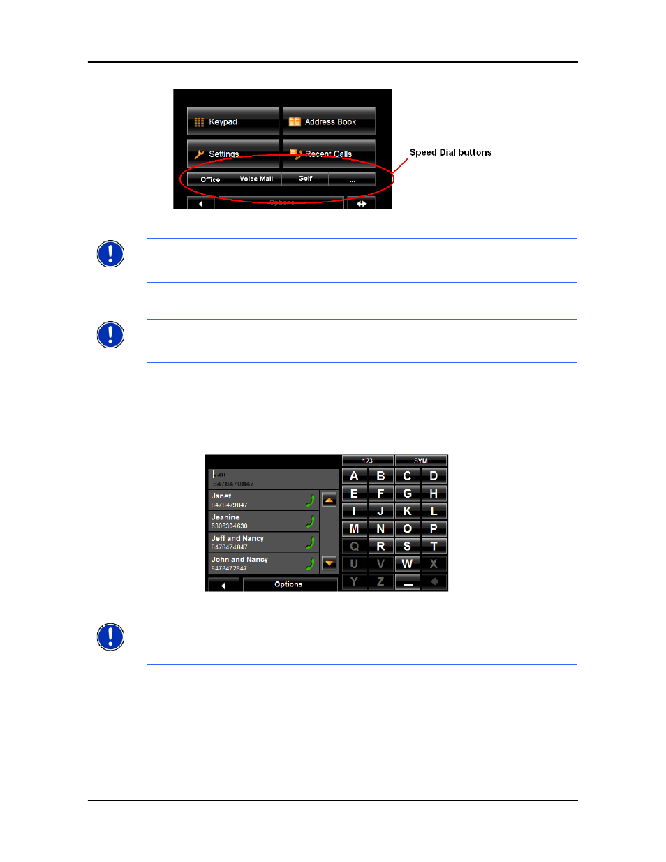 Dialing a contact from the address book | Navigon 8100T User Manual | Page 153 / 182