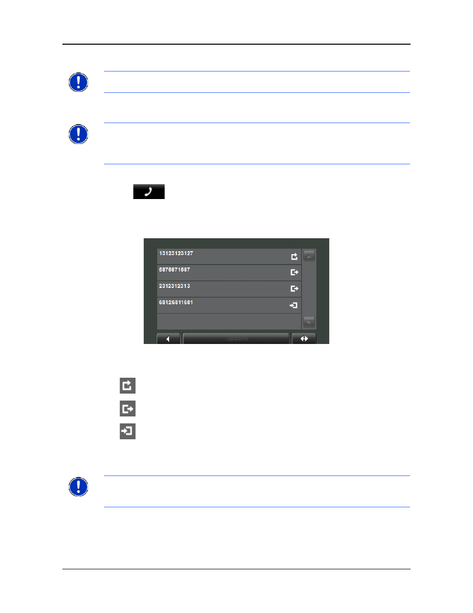 Transferring a call from your mobile telephone | Navigon 8100T User Manual | Page 154 / 182