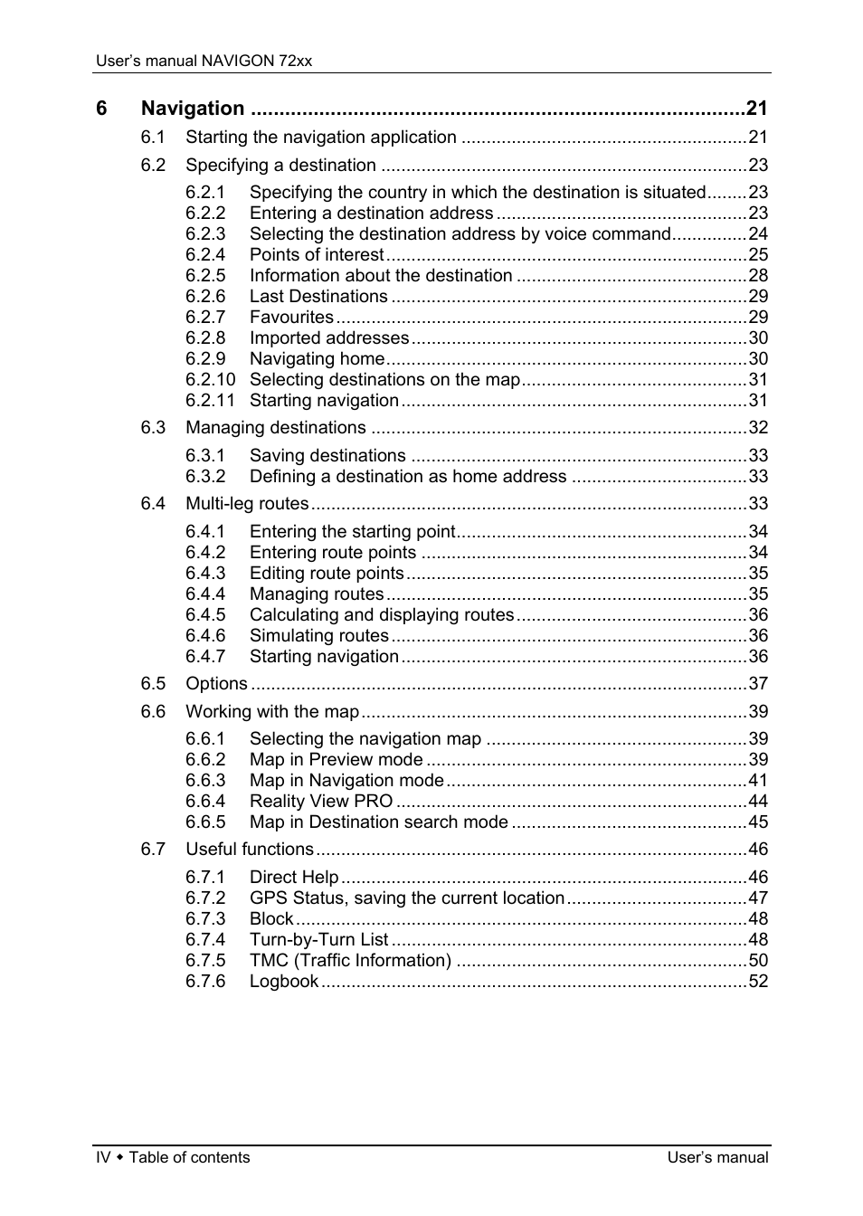 Navigon 72xx User Manual | Page 4 / 67