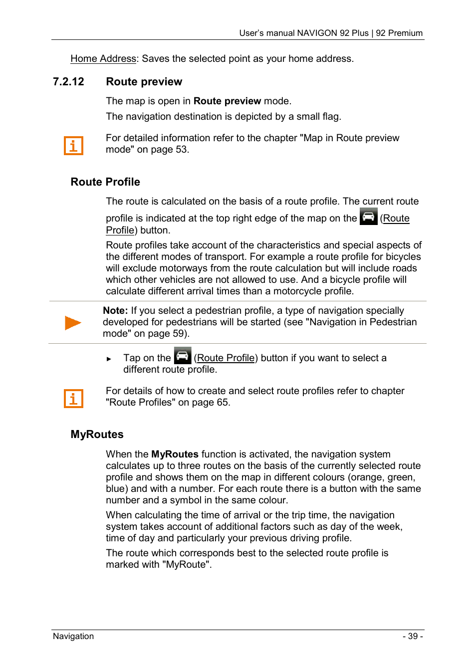 12 route preview | Navigon 92 PREMIUM User Manual | Page 39 / 113
