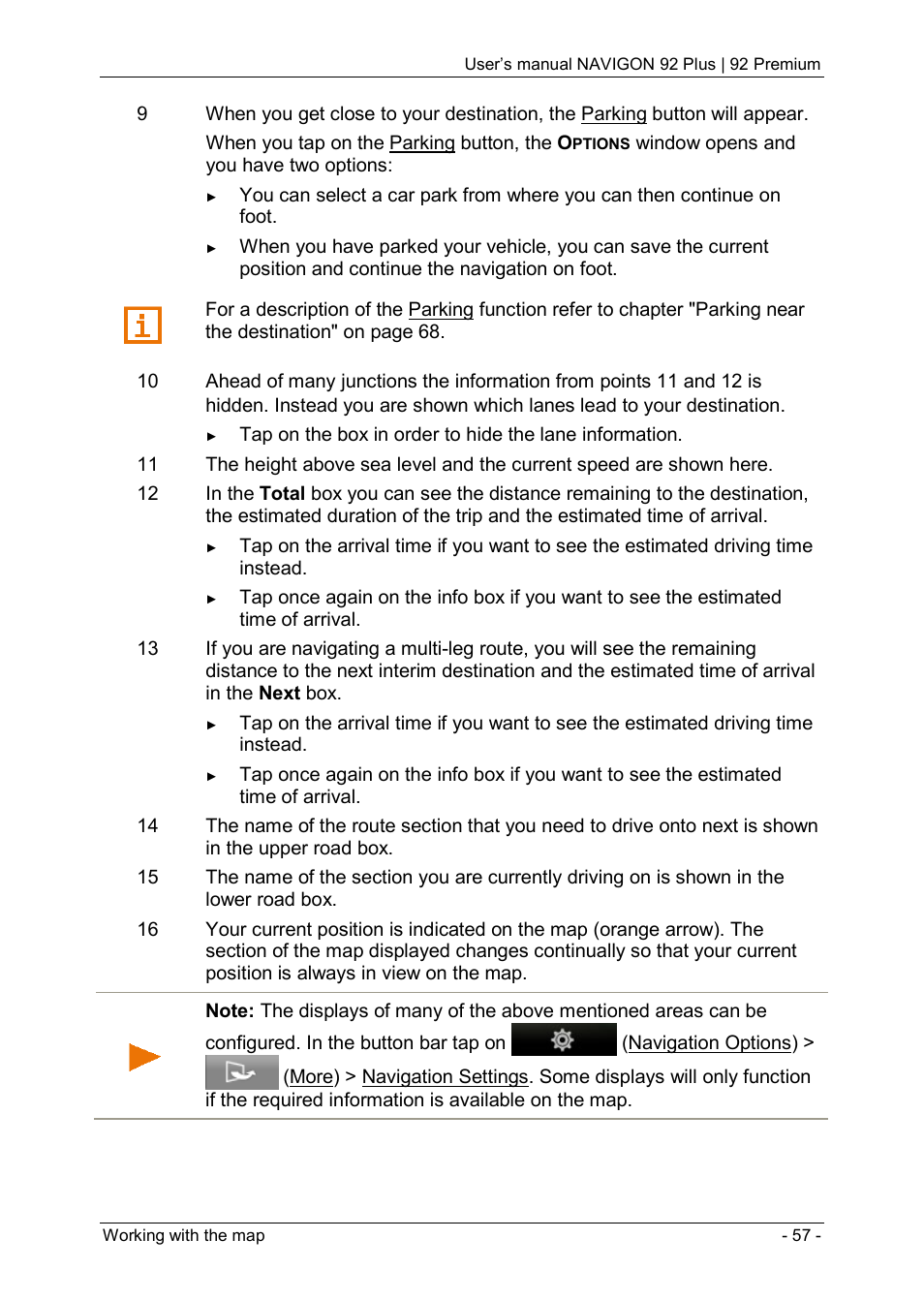Navigon 92 PREMIUM User Manual | Page 57 / 113