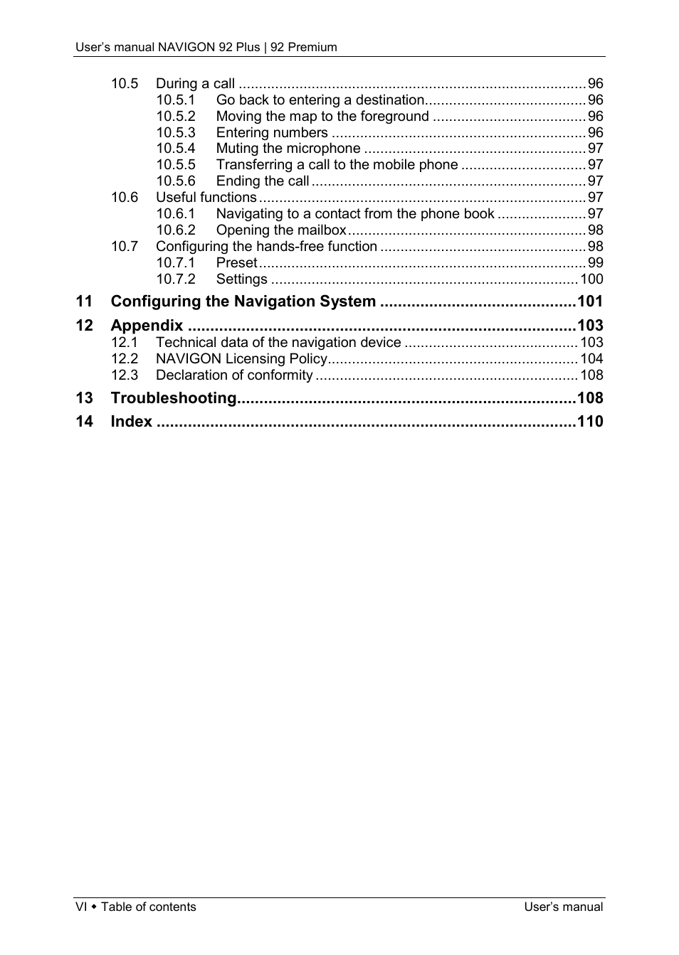 Navigon 92 PREMIUM User Manual | Page 6 / 113