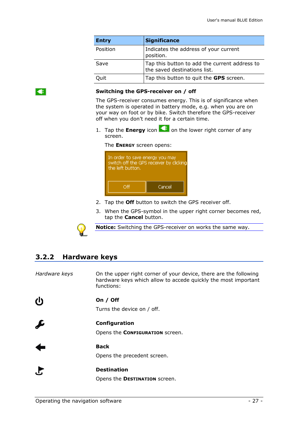 Hardware keys, 2 hardware keys | Navigon MN4 User Manual | Page 29 / 76
