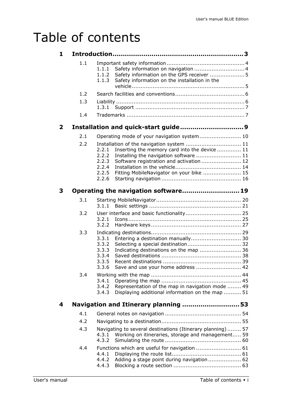 Navigon MN4 User Manual | Page 3 / 76