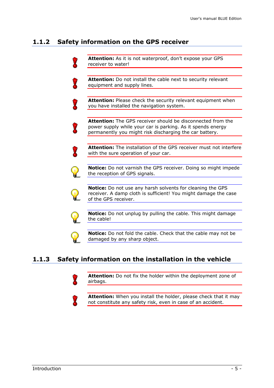 Safety information on the gps receiver, Vehicle, 2 safety information on the gps receiver | Navigon MN4 User Manual | Page 7 / 76