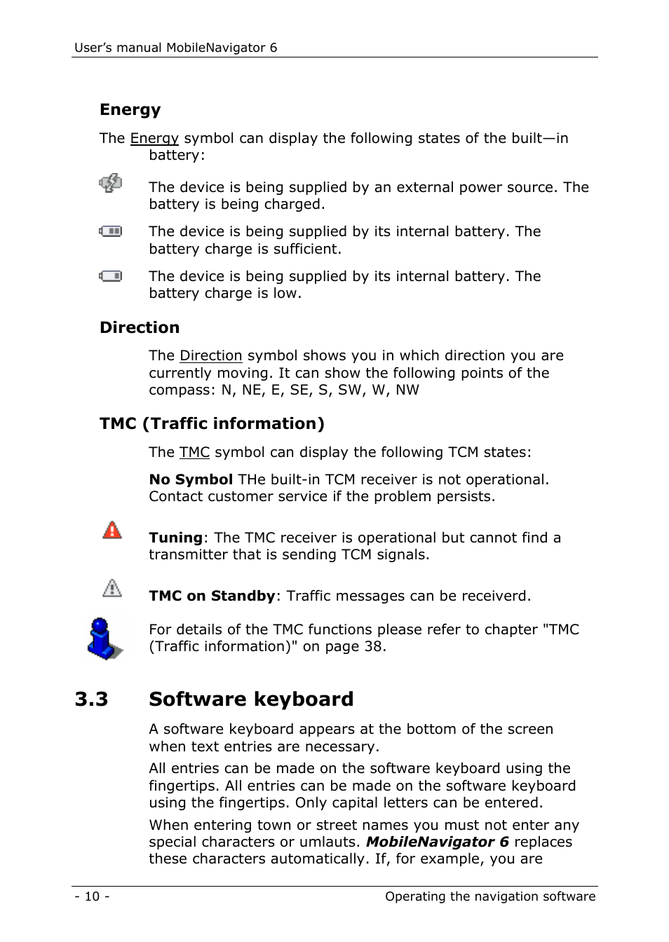 3 software keyboard | Navigon MN 6 User Manual | Page 12 / 44