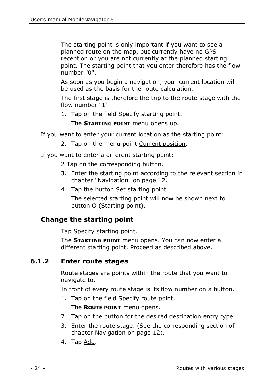 2 enter route stages | Navigon MN 6 User Manual | Page 26 / 44