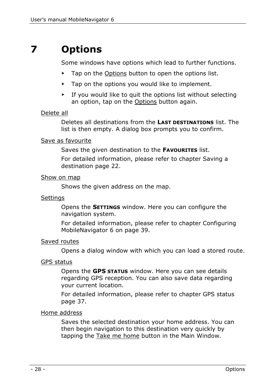 7 options, 7options | Navigon MN 6 User Manual | Page 30 / 44