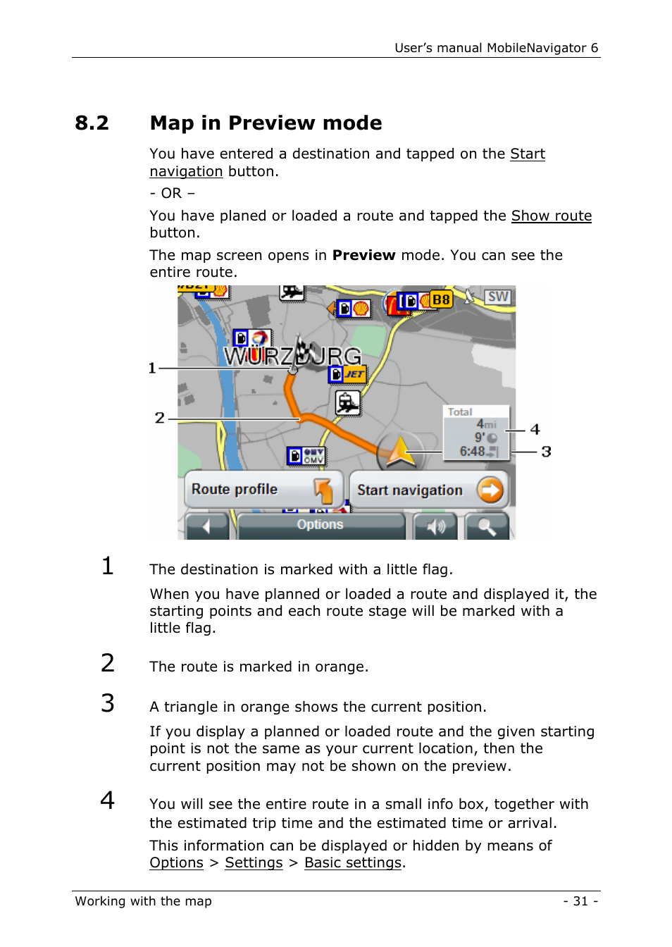 2 map in preview mode | Navigon MN 6 User Manual | Page 33 / 44