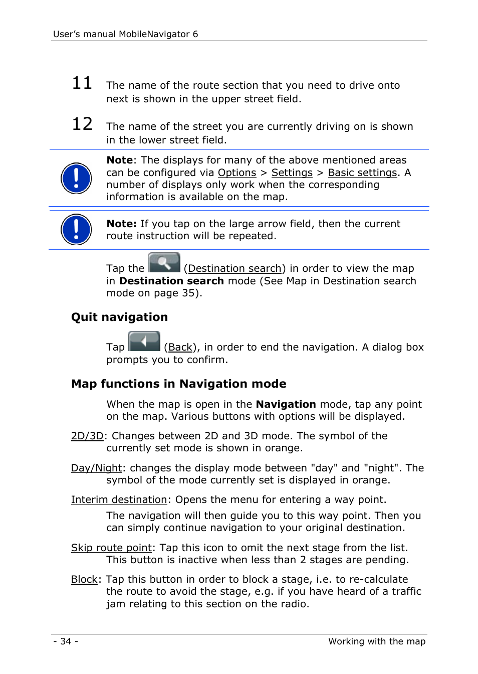 Navigon MN 6 User Manual | Page 36 / 44