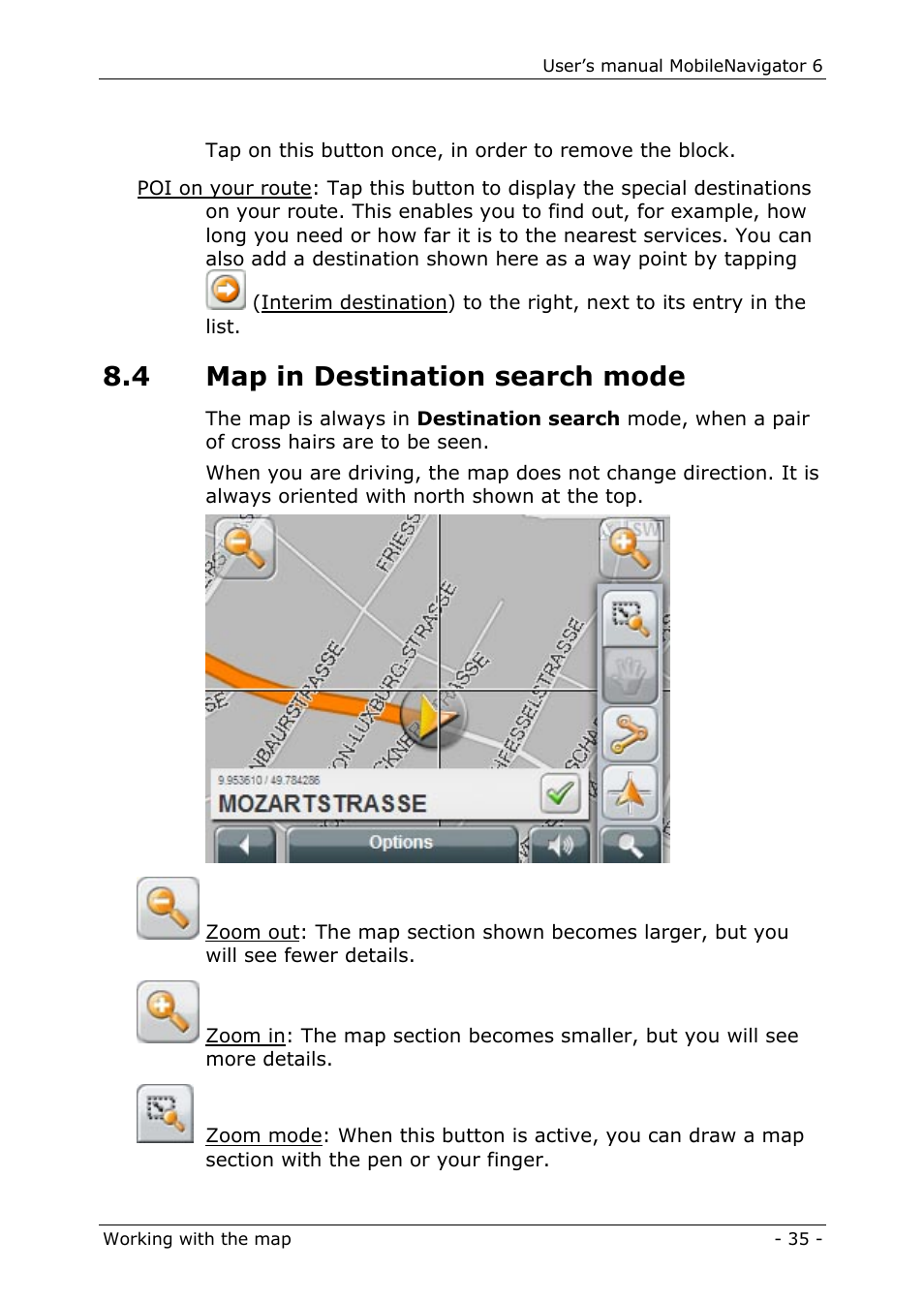 4 map in destination search mode | Navigon MN 6 User Manual | Page 37 / 44