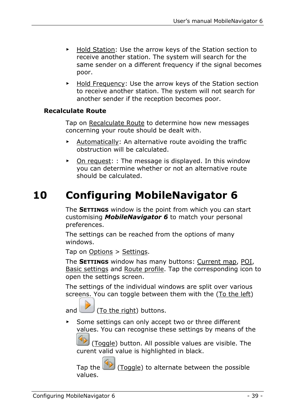 10 configuring mobilenavigator 6 | Navigon MN 6 User Manual | Page 41 / 44