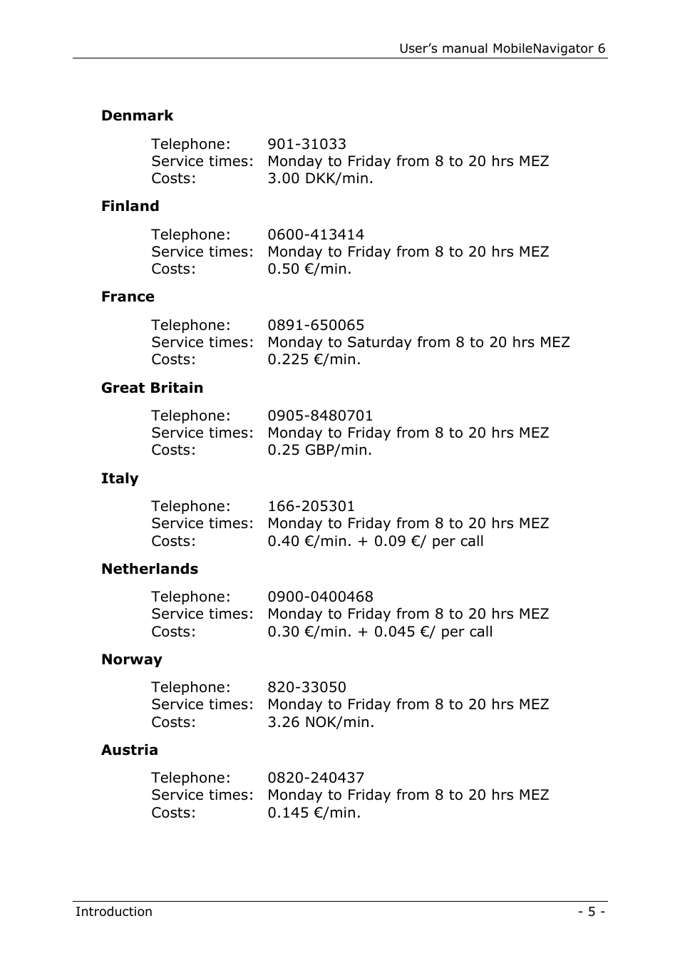 Navigon MN 6 User Manual | Page 7 / 44