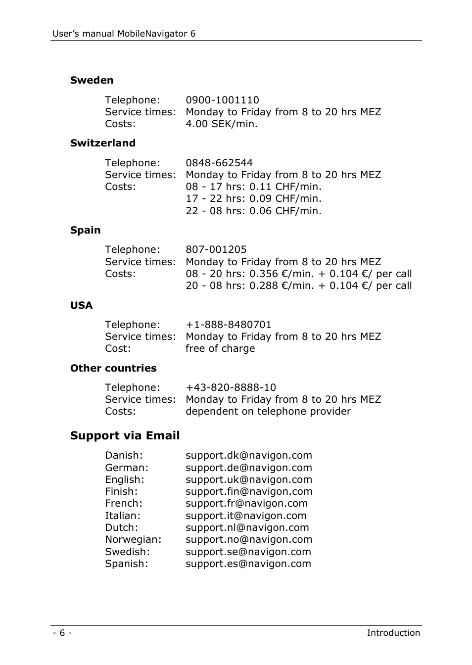 Navigon MN 6 User Manual | Page 8 / 44