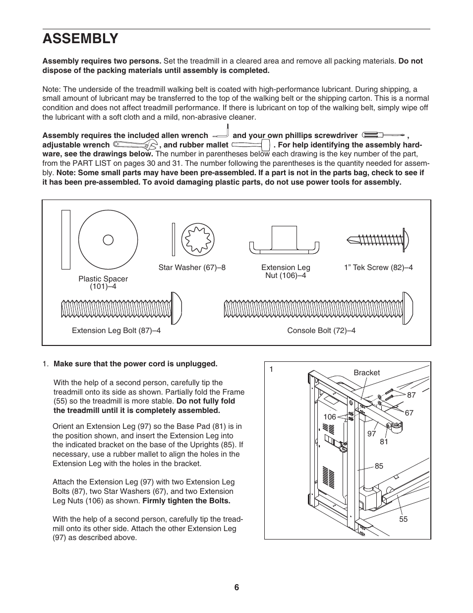 Assembly | NordicTrack C2200 NTL10905.3 User Manual | Page 6 / 34