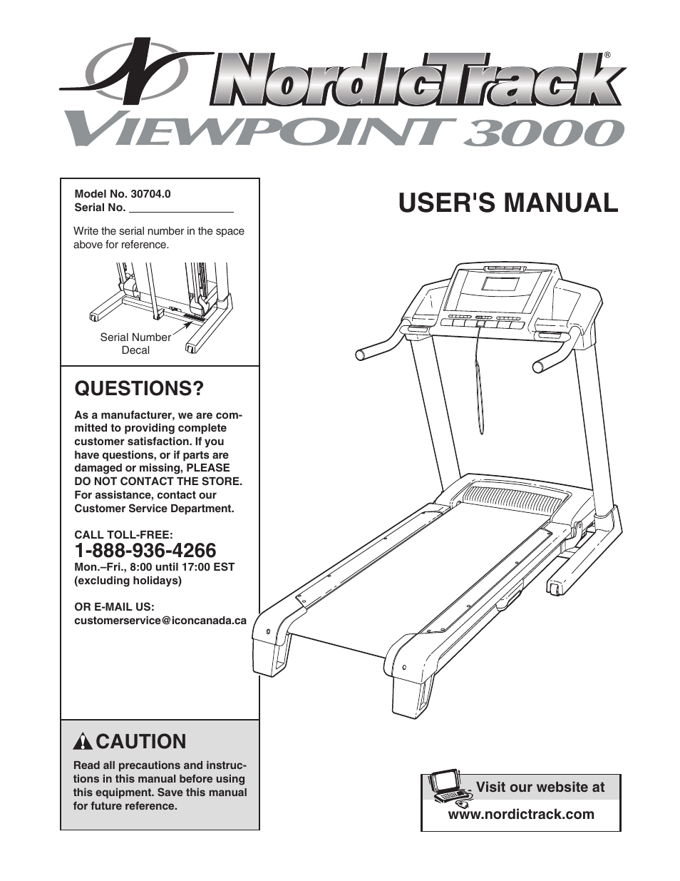 NordicTrack Viewpoint 3000 30704.0 User Manual | 40 pages