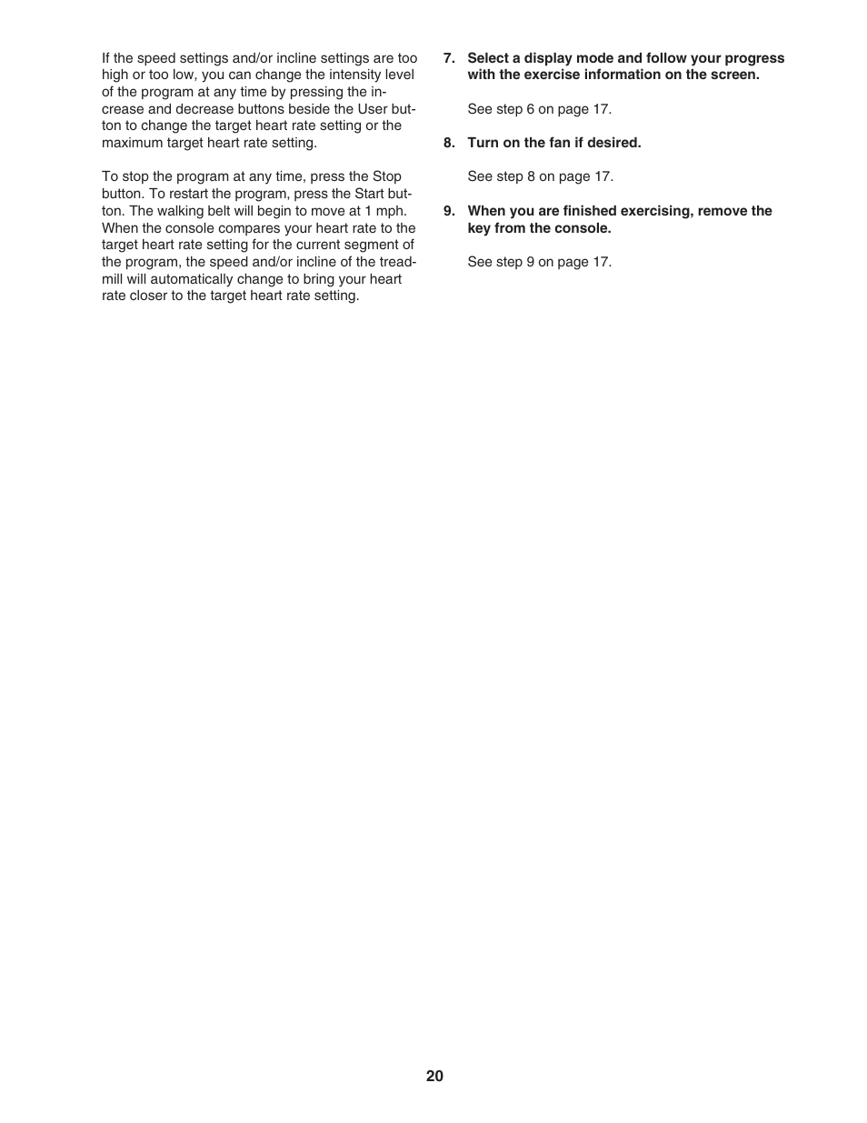 NordicTrack Viewpoint 3000 30704.0 User Manual | Page 20 / 40