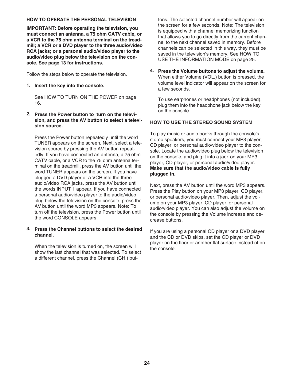 NordicTrack Viewpoint 3000 30704.0 User Manual | Page 24 / 40