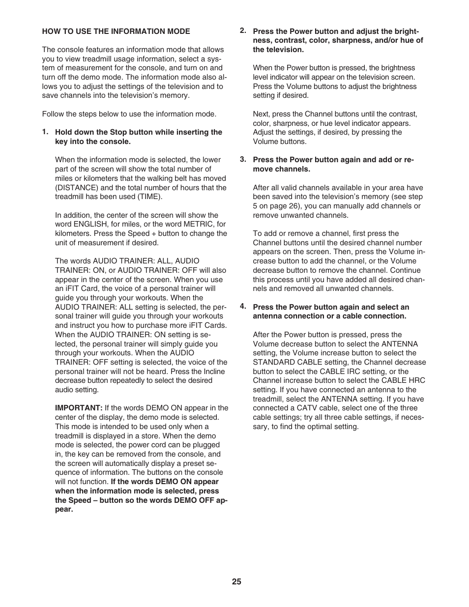 NordicTrack Viewpoint 3000 30704.0 User Manual | Page 25 / 40