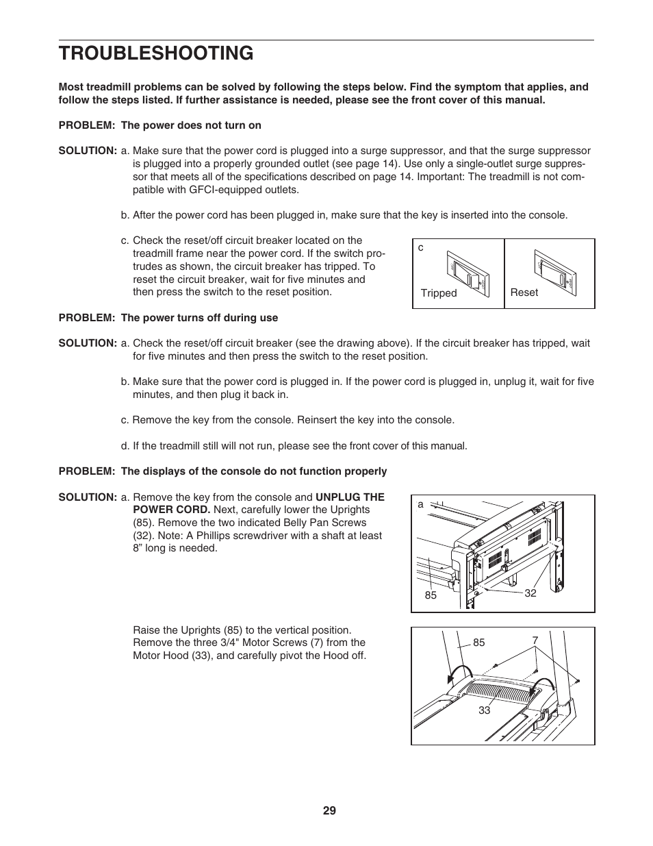 Troubleshooting | NordicTrack Viewpoint 3000 30704.0 User Manual | Page 29 / 40