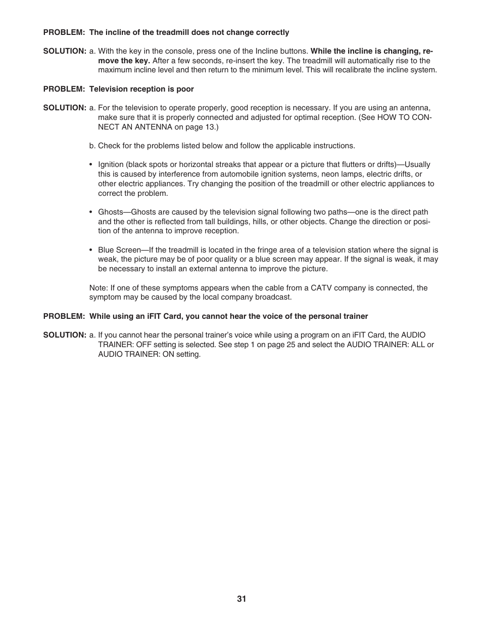 NordicTrack Viewpoint 3000 30704.0 User Manual | Page 31 / 40