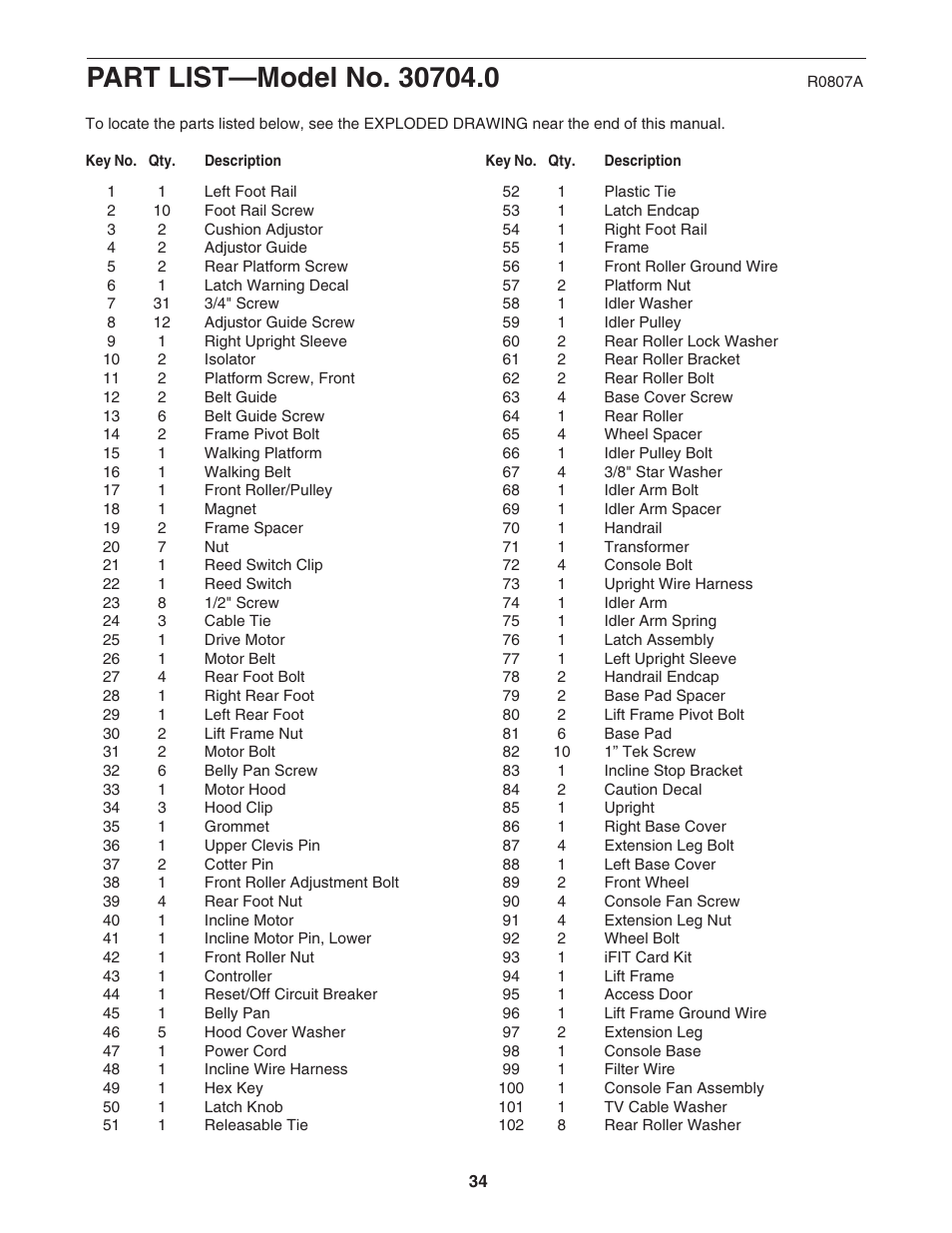 NordicTrack Viewpoint 3000 30704.0 User Manual | Page 34 / 40