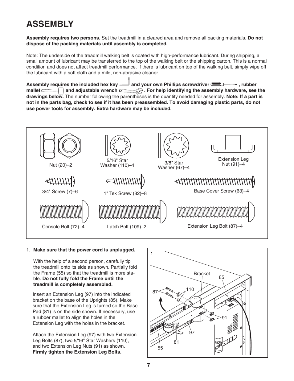 Assembly | NordicTrack Viewpoint 3000 30704.0 User Manual | Page 7 / 40