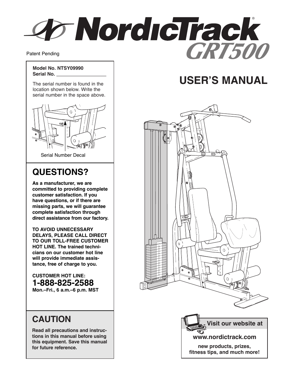 NordicTrack GRT500 User Manual | 25 pages