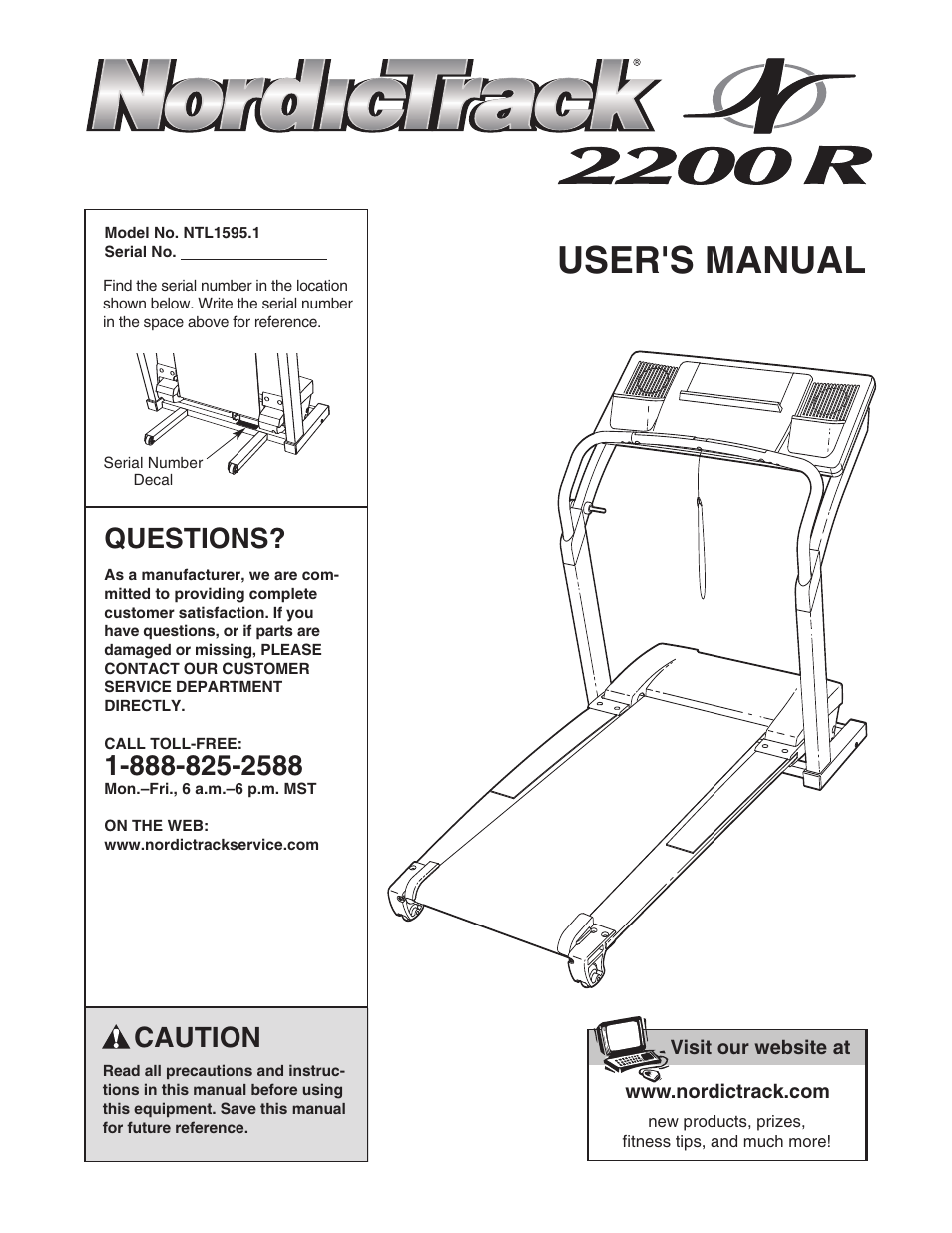 NordicTrack 2200 R NTL1595.1 User Manual | 34 pages