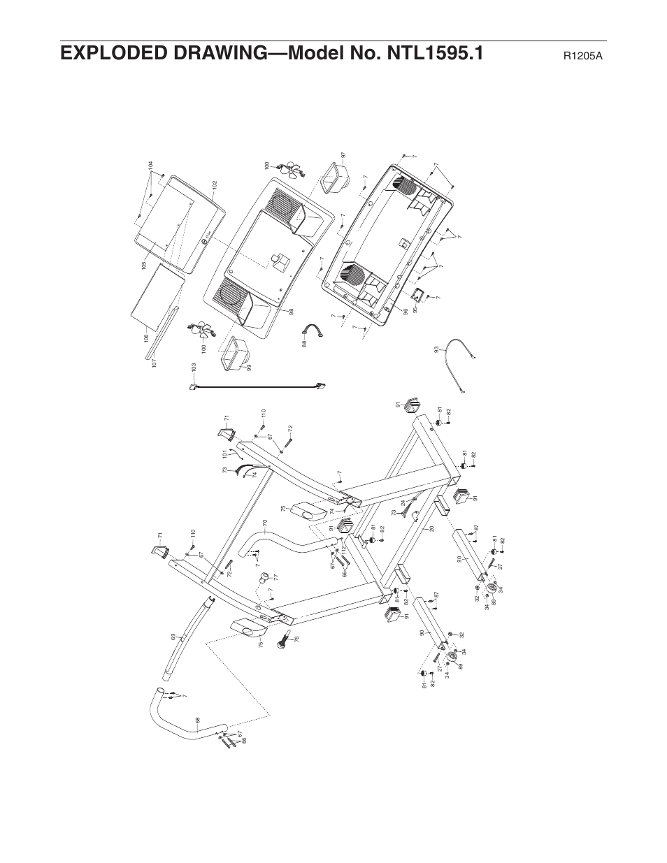 R1205a | NordicTrack 2200 R NTL1595.1 User Manual | Page 33 / 34