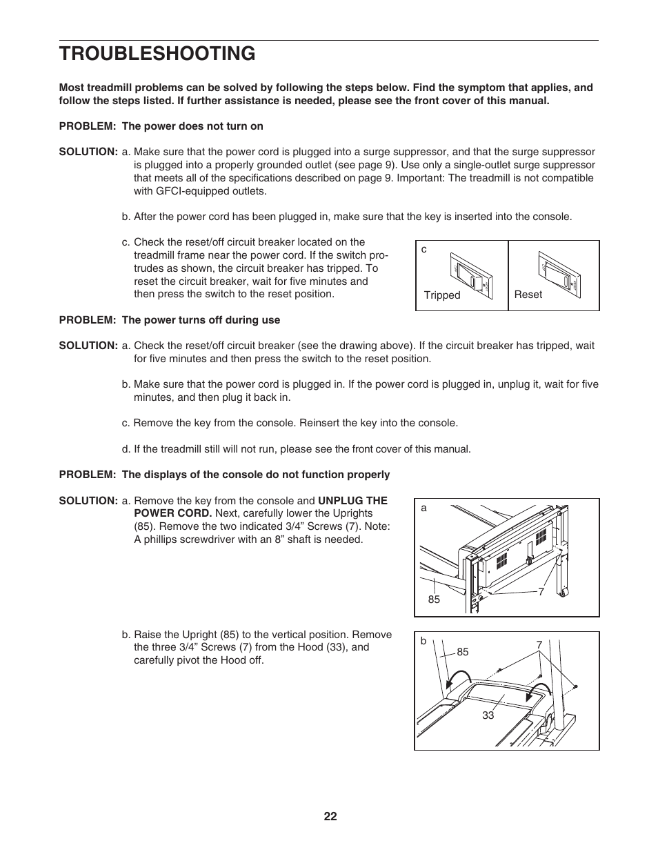 Troubleshooting | NordicTrack NTL07806.0 User Manual | Page 22 / 32