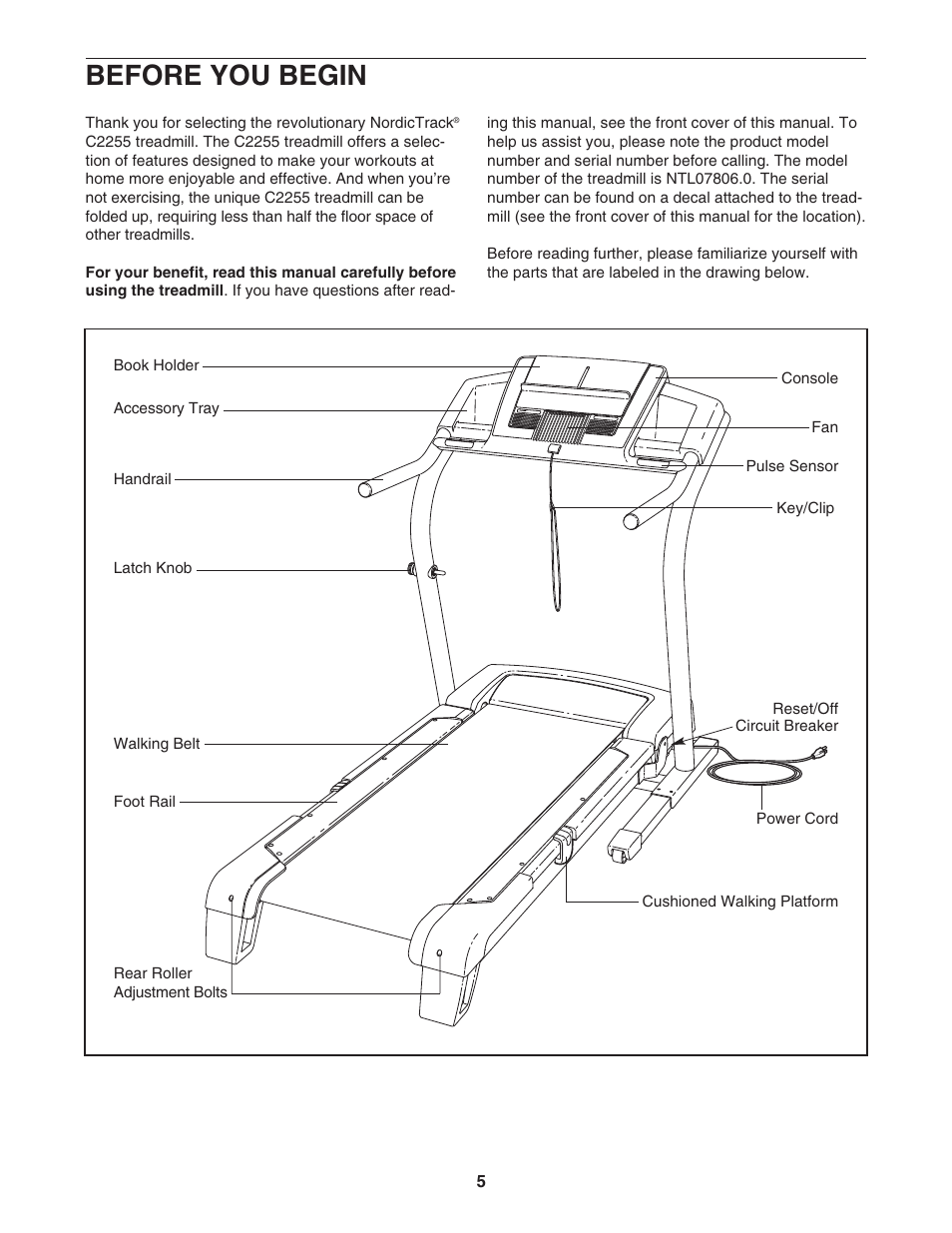 Before you begin | NordicTrack NTL07806.0 User Manual | Page 5 / 32