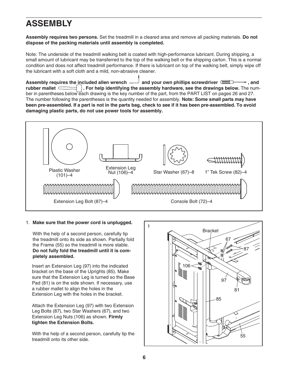 Assembly | NordicTrack NTL07806.0 User Manual | Page 6 / 32