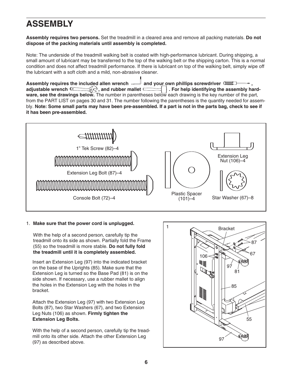 Assembly | NordicTrack NTL10805.1 User Manual | Page 6 / 34
