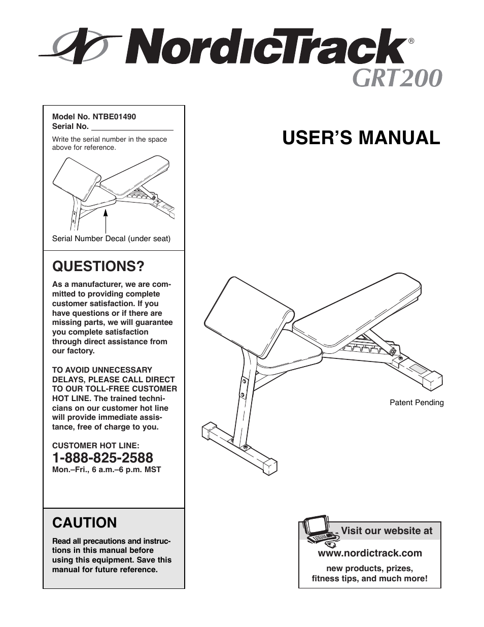 NordicTrack NTBE01490 User Manual | 12 pages