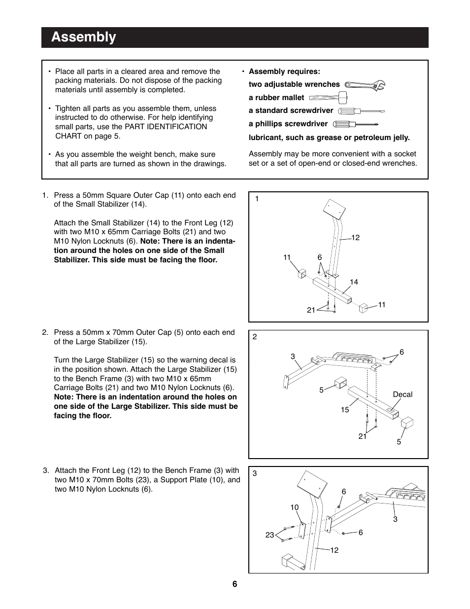 Assembly | NordicTrack NTBE01490 User Manual | Page 6 / 12