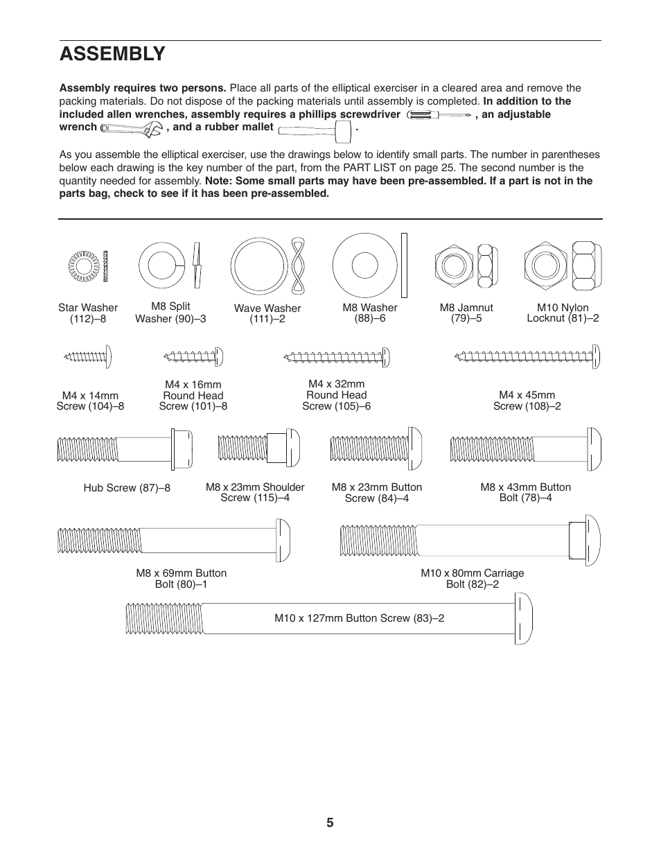 Assembly | NordicTrack 30510.2 User Manual | Page 5 / 28