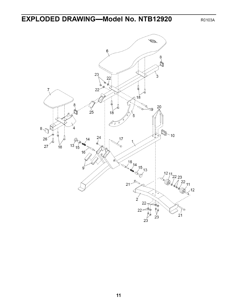NordicTrack STRENGTH ADJUSTABLE BENCH NTB12920 User Manual | Page 11 / 12