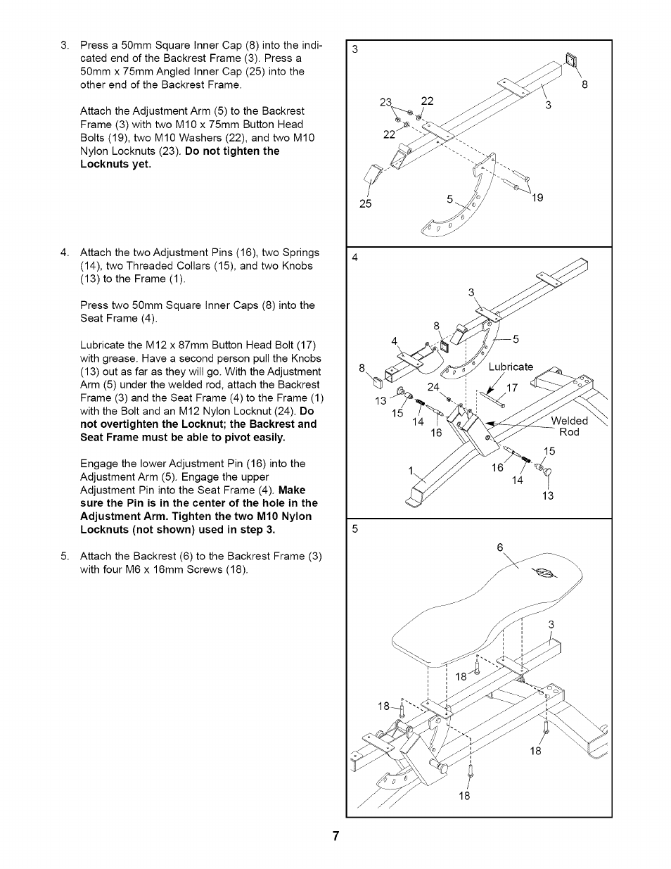 NordicTrack STRENGTH ADJUSTABLE BENCH NTB12920 User Manual | Page 7 / 12