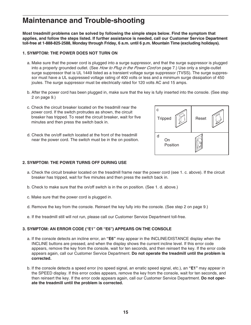 Maintenance and trouble-shooting | NordicTrack 831.298800 User Manual | Page 15 / 26