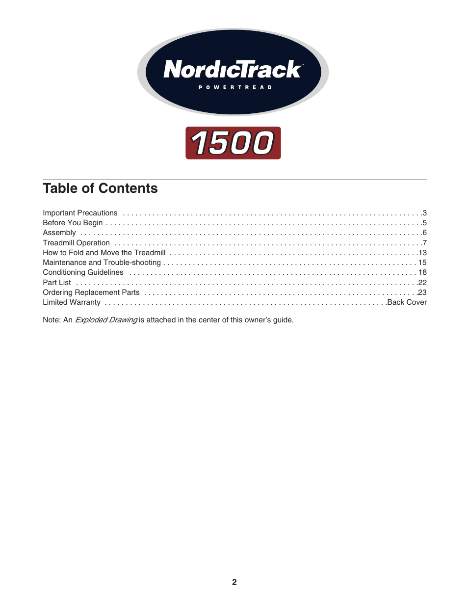 NordicTrack 831.298800 User Manual | Page 2 / 26